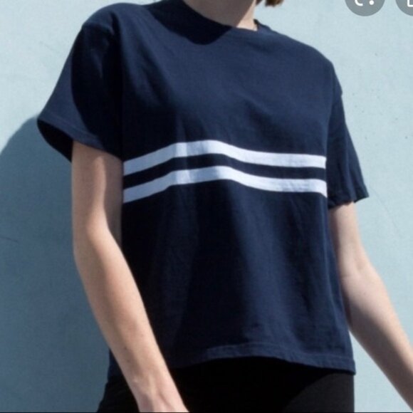 BRANDY MELVILLE | Navy Striped Aleena Top - Picture 1 of 5